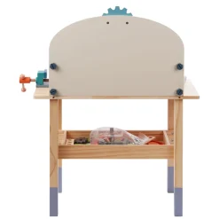 Werkbank Kinder Holz 68-teilig 80 cm bunt/natur