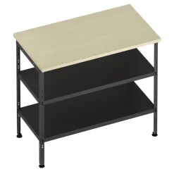 Werkbank MAKSIMUS mit 2 Ablagen 100 x 55 cm anthrazit/natur