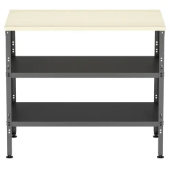 Werkbank MAKSIMUS mit 2 Ablagen 100 x 55 cm anthrazit/natur