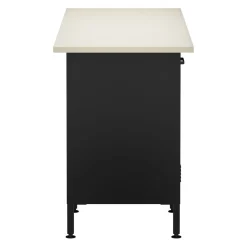 Werkbank MAKSIMUS 6 Schubladen 1 Tür 160 x 60 cm anthrazit/schwarz/natur