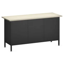 Werkbank MAKSIMUS 15 Schubladen 160 x 60 cm anthrazit/schwarz/natur