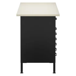 Werkbank MAKSIMUS 15 Schubladen 160 x 60 cm anthrazit/schwarz/natur