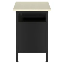 Werkbank MAKSIMUS 2 Türen 1 Schublade 120 x 60 cm anthrazit/schwarz/natur
