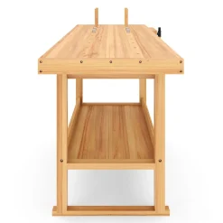 Werkbank mit Schraubstock Holz 180 x 50 cm