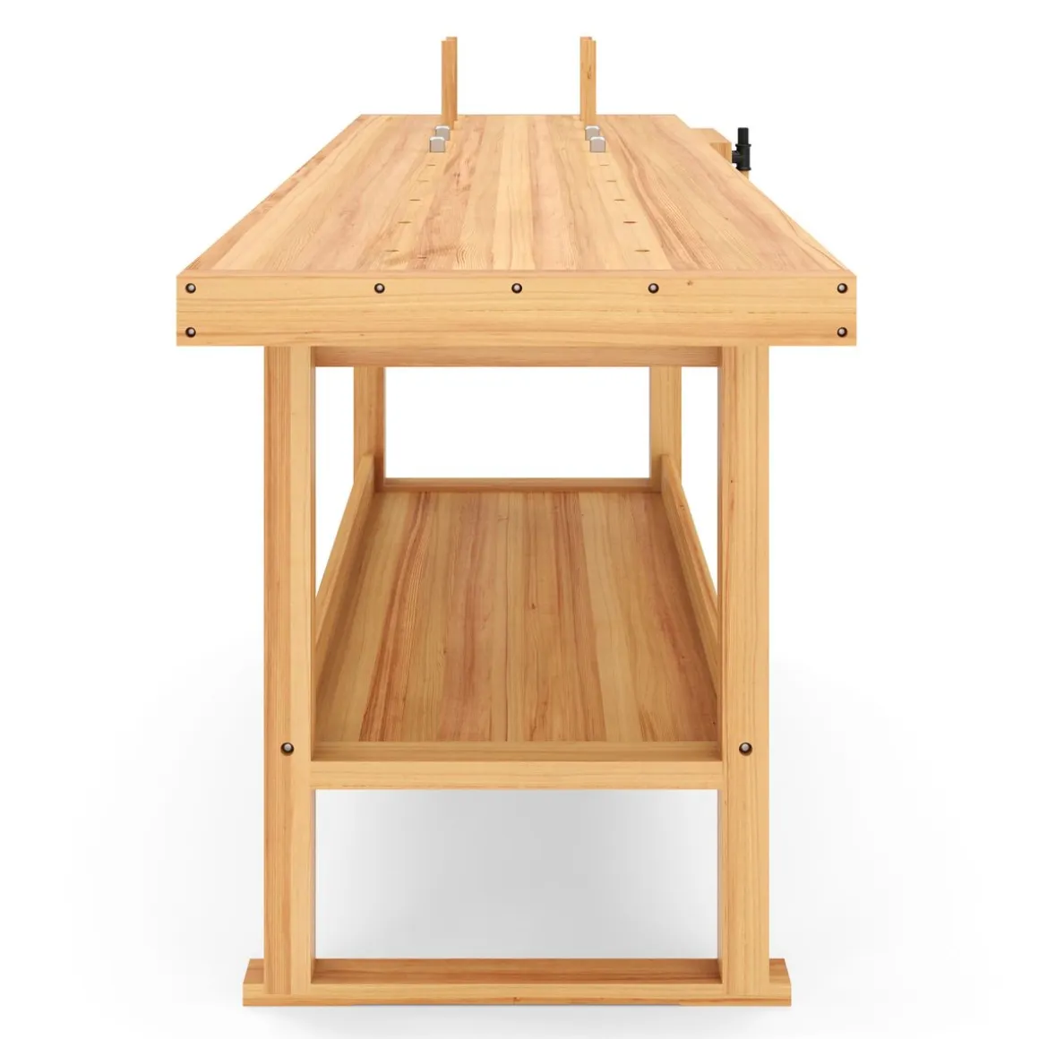 Werkbank mit Schraubstock Holz 180 x 50 cm