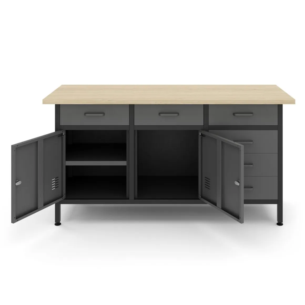 Werkbank mit Unterschrank 160 x 60 cm