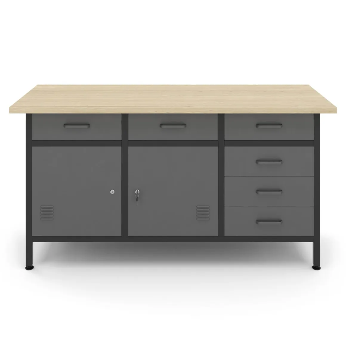 Werkbank mit Unterschrank 160 x 60 cm
