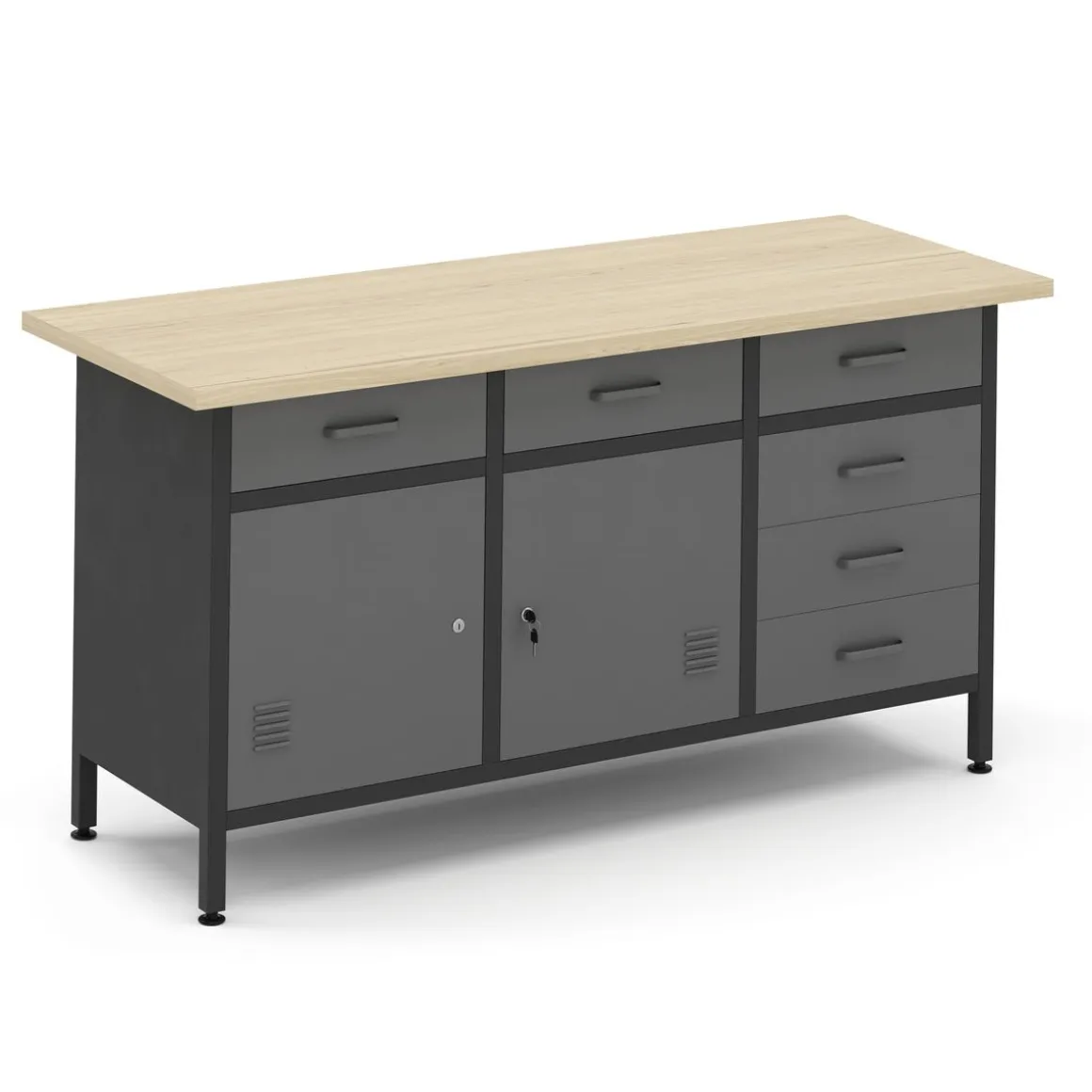 Werkbank mit Unterschrank 160 x 60 cm