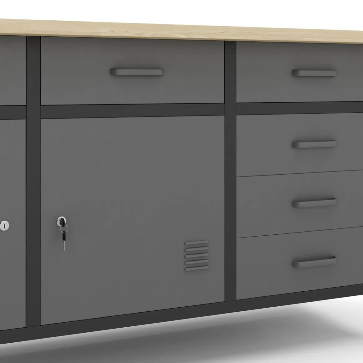 Werkbank mit Unterschrank 160 x 60 cm