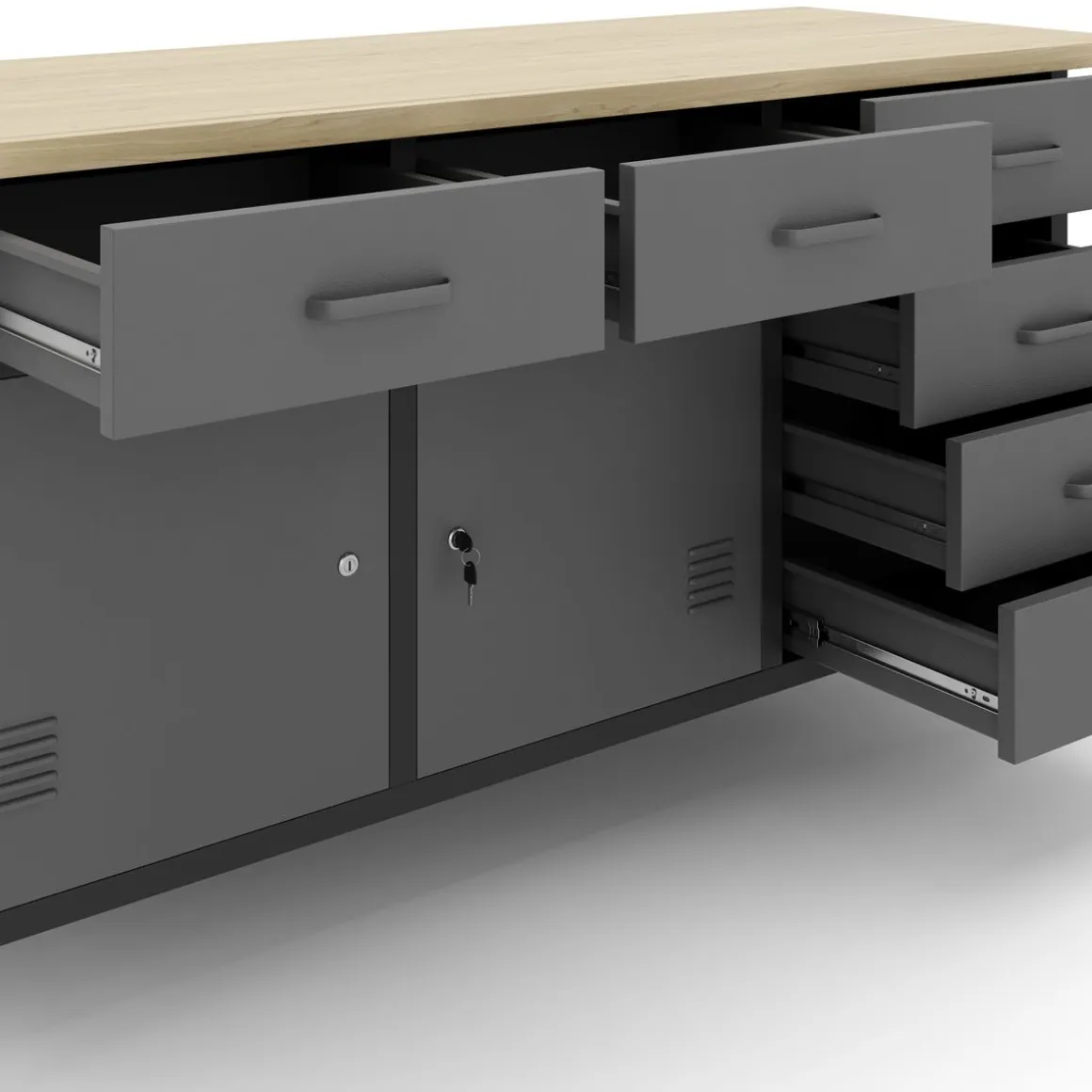 Werkbank mit Unterschrank 160 x 60 cm