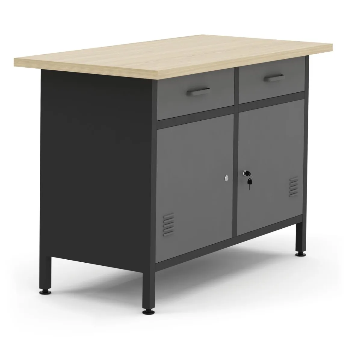 Werkbank mit Unterschrank 120 x 60 cm