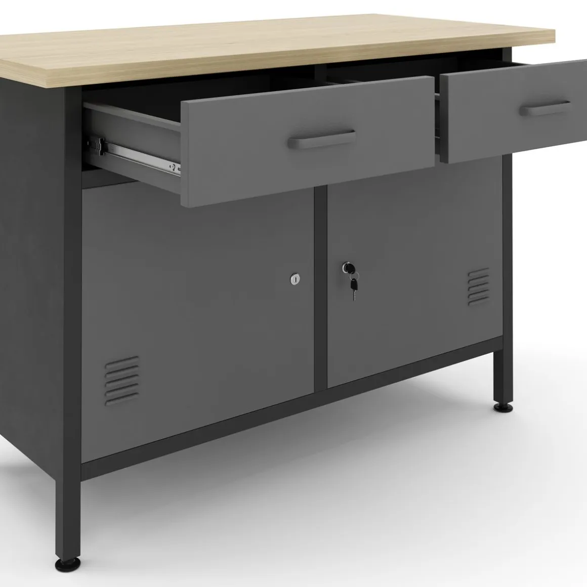 Werkbank mit Unterschrank 120 x 60 cm