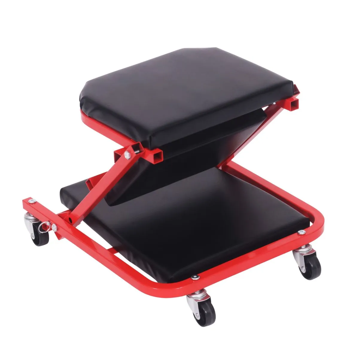 Werkstatthocker Montagerollbrett 2-in-1 schwarz