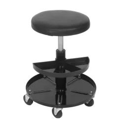 Werkstatt Rollhocker höhenverstellbar schwarz