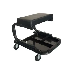 Werkstatt Rollhocker schwarz