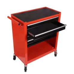 Werkstattwagen Rollwagen mit 4 Schubladen orange/schwarz