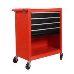 Werkstattwagen Rollwagen mit 4 Schubladen orange/schwarz