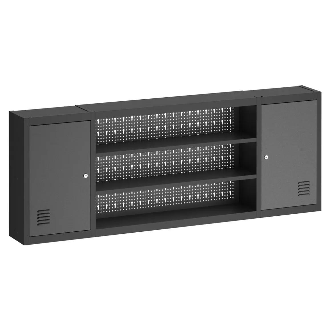 Werkzeugschrank Hängeschrank MAKSIMUS 160 x 60 cm anthrazit/schwarz