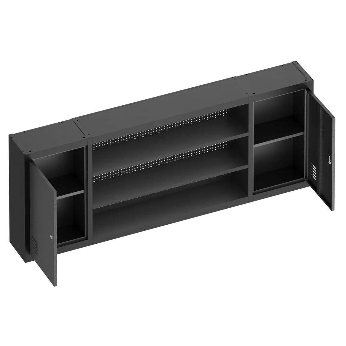 Werkzeugschrank Hängeschrank MAKSIMUS 160 x 60 cm anthrazit/schwarz