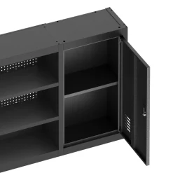 Werkzeugschrank Hängeschrank MAKSIMUS 160 x 60 cm anthrazit/schwarz