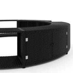 Whirlpool Umrandung Rattan HEAVEN schwarz