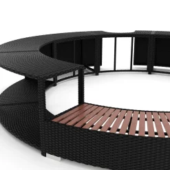 Whirlpool Umrandung Rattan HEAVEN schwarz