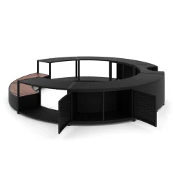 Whirlpool Umrandung Rattan HEAVEN schwarz