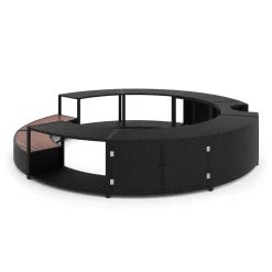 Whirlpool Umrandung Rattan HEAVEN schwarz