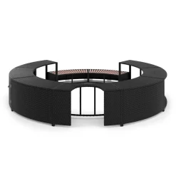 Whirlpool Umrandung Rattan HEAVEN schwarz