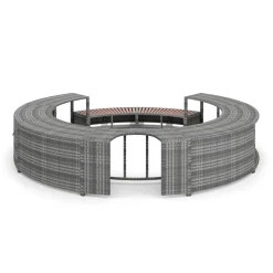 Whirlpool Umrandung Rattan HEAVEN grau