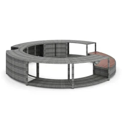 Whirlpool Umrandung Rattan HEAVEN grau
