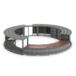 Whirlpool Umrandung Rattan HEAVEN grau