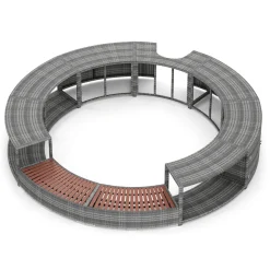 Whirlpool Umrandung Rattan HEAVEN grau