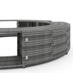 Whirlpool Umrandung Rattan HEAVEN grau