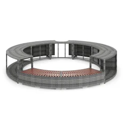 Whirlpool Umrandung Rattan HEAVEN grau