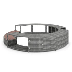 Whirlpool Umrandung Rattan HEAVEN grau