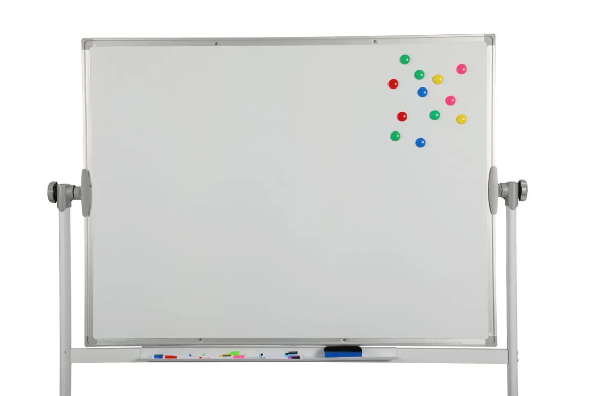 Whiteboard freistehend doppelseitig 120 x 90 cm