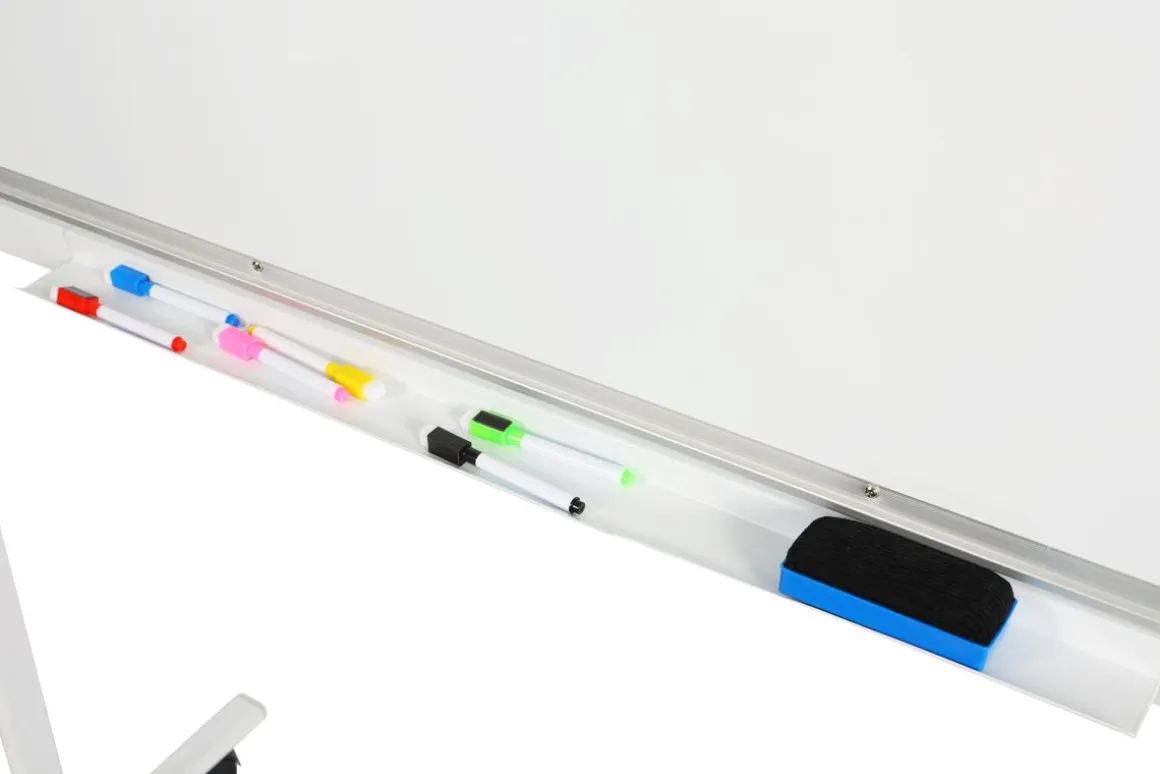Whiteboard freistehend doppelseitig 120 x 90 cm