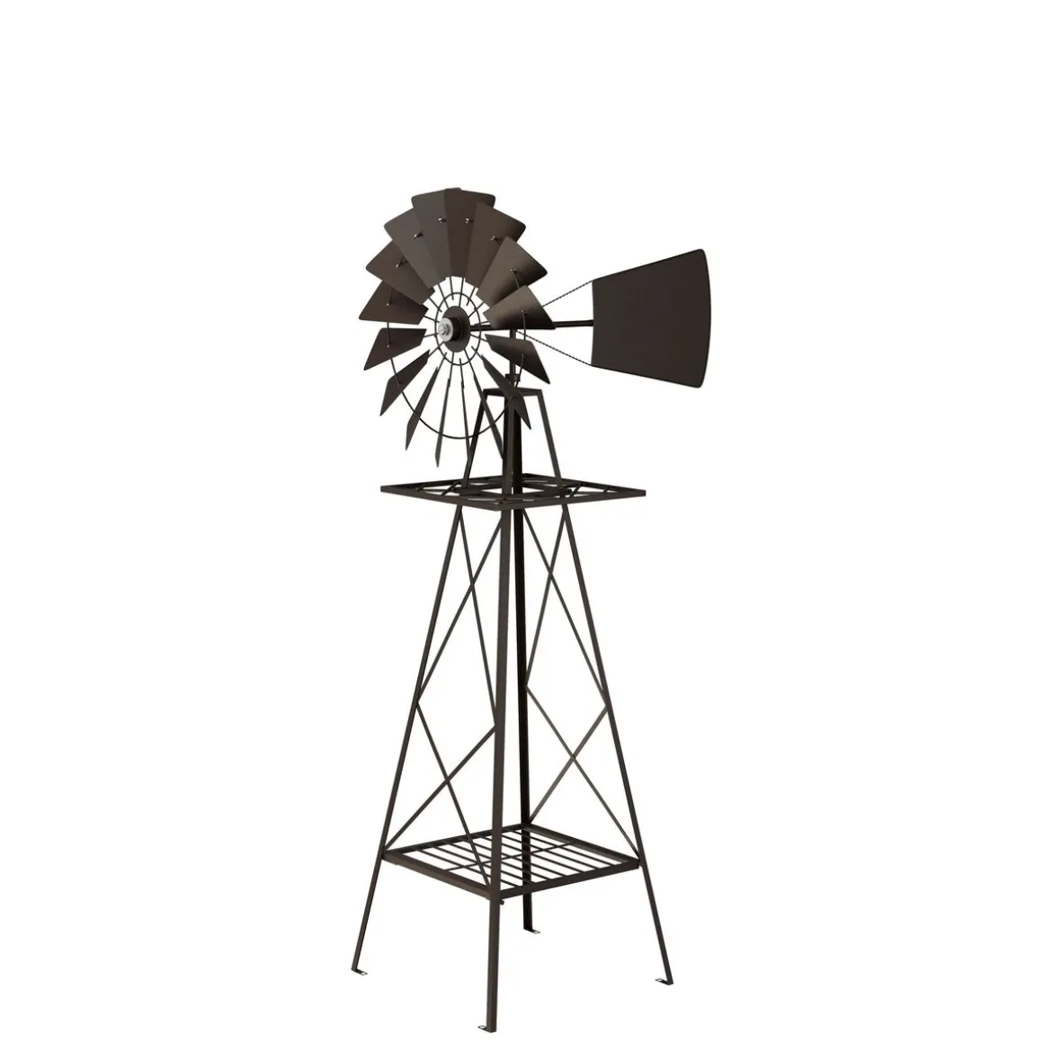 Windrad rostig 120 cm