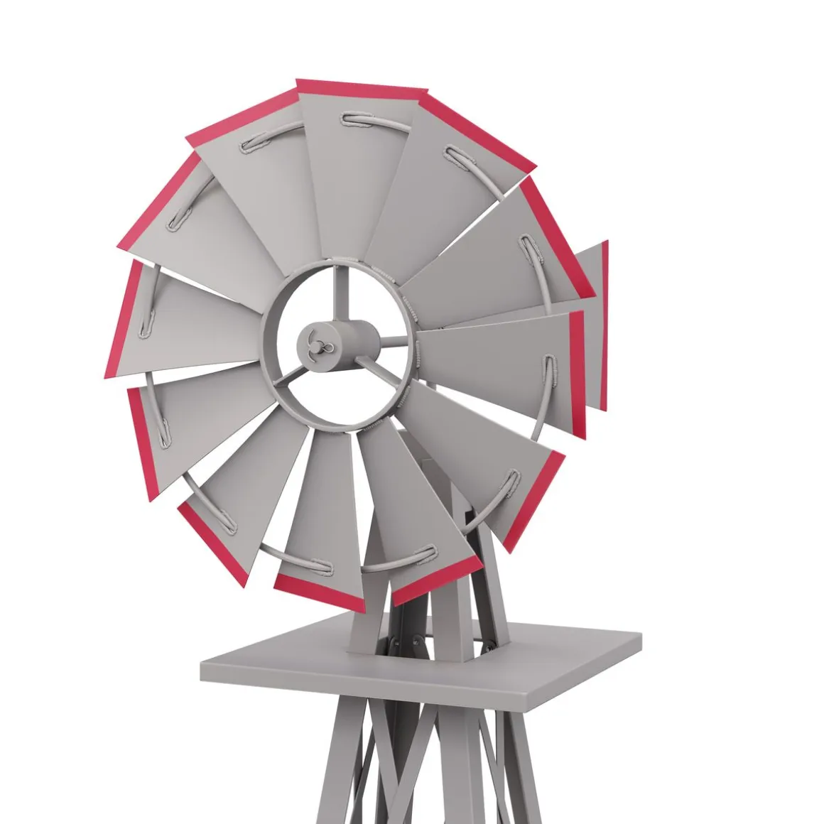Windrad silber 125 cm