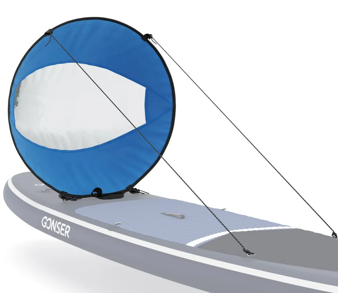 Windsegel für SUP und Kajak blau