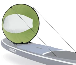 Windsegel für SUP und Kajak grün
