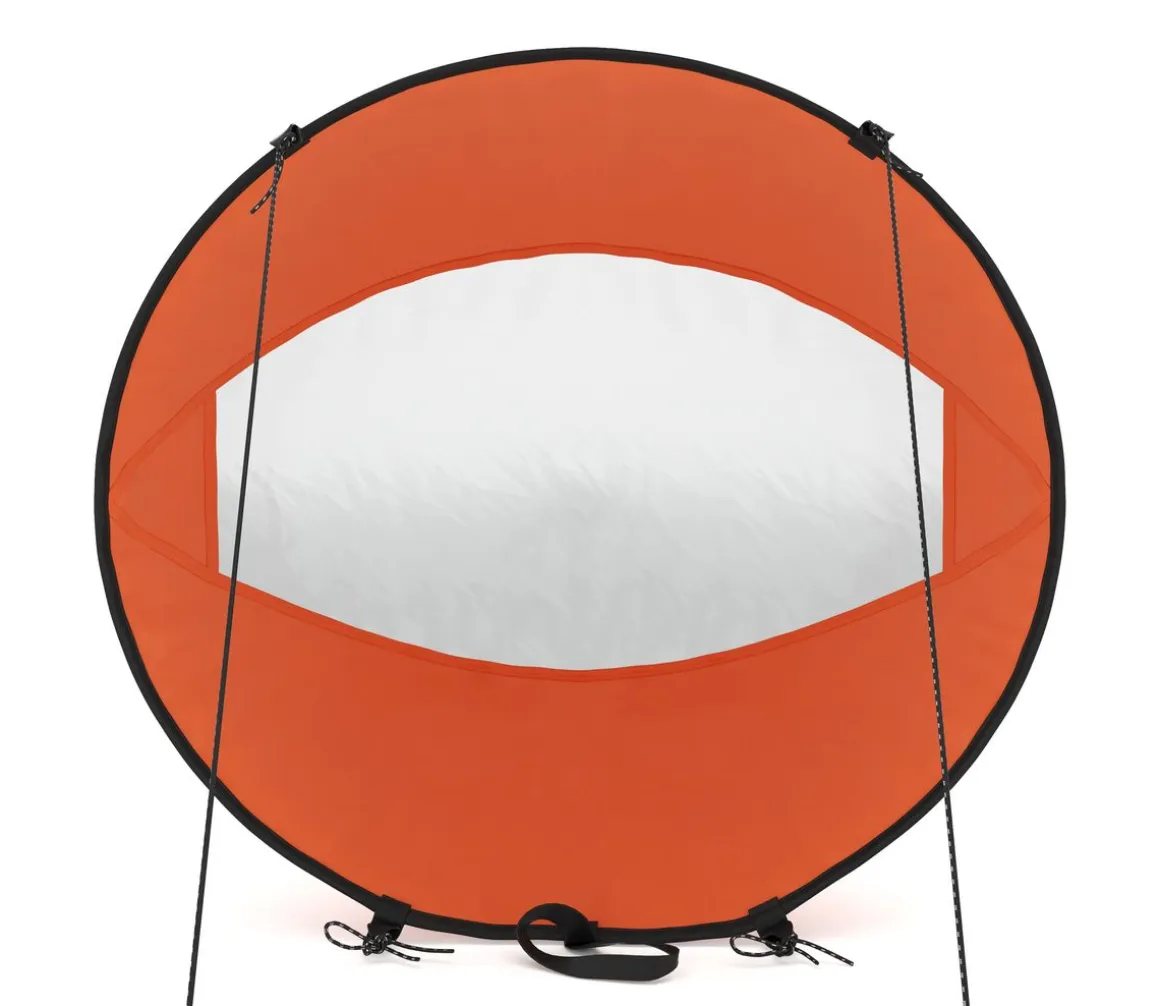 Windsegel für SUP und Kajak orange
