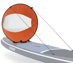 Windsegel für SUP und Kajak orange