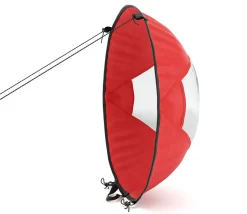 Windsegel für SUP und Kajak rot