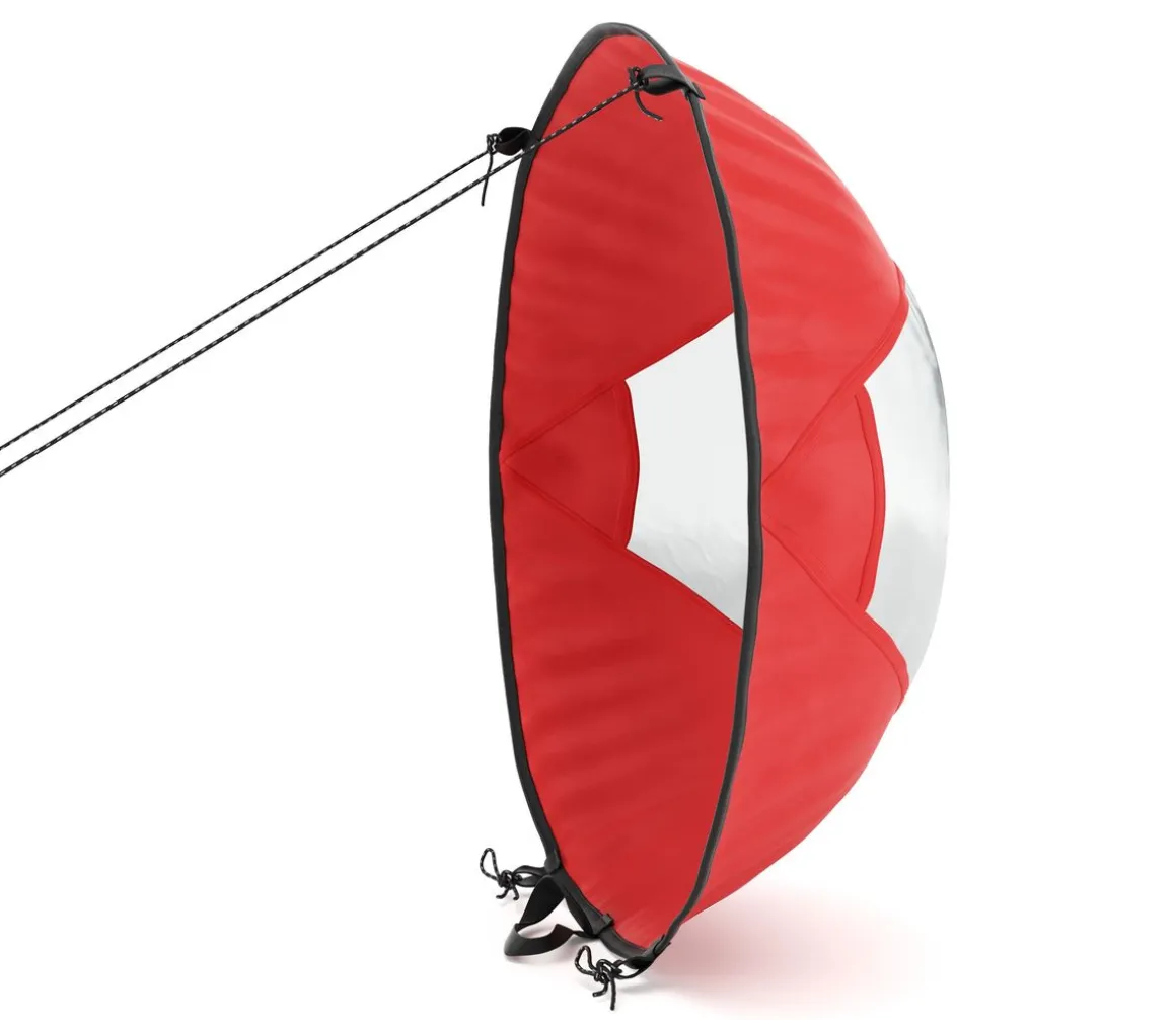 Windsegel für SUP und Kajak rot