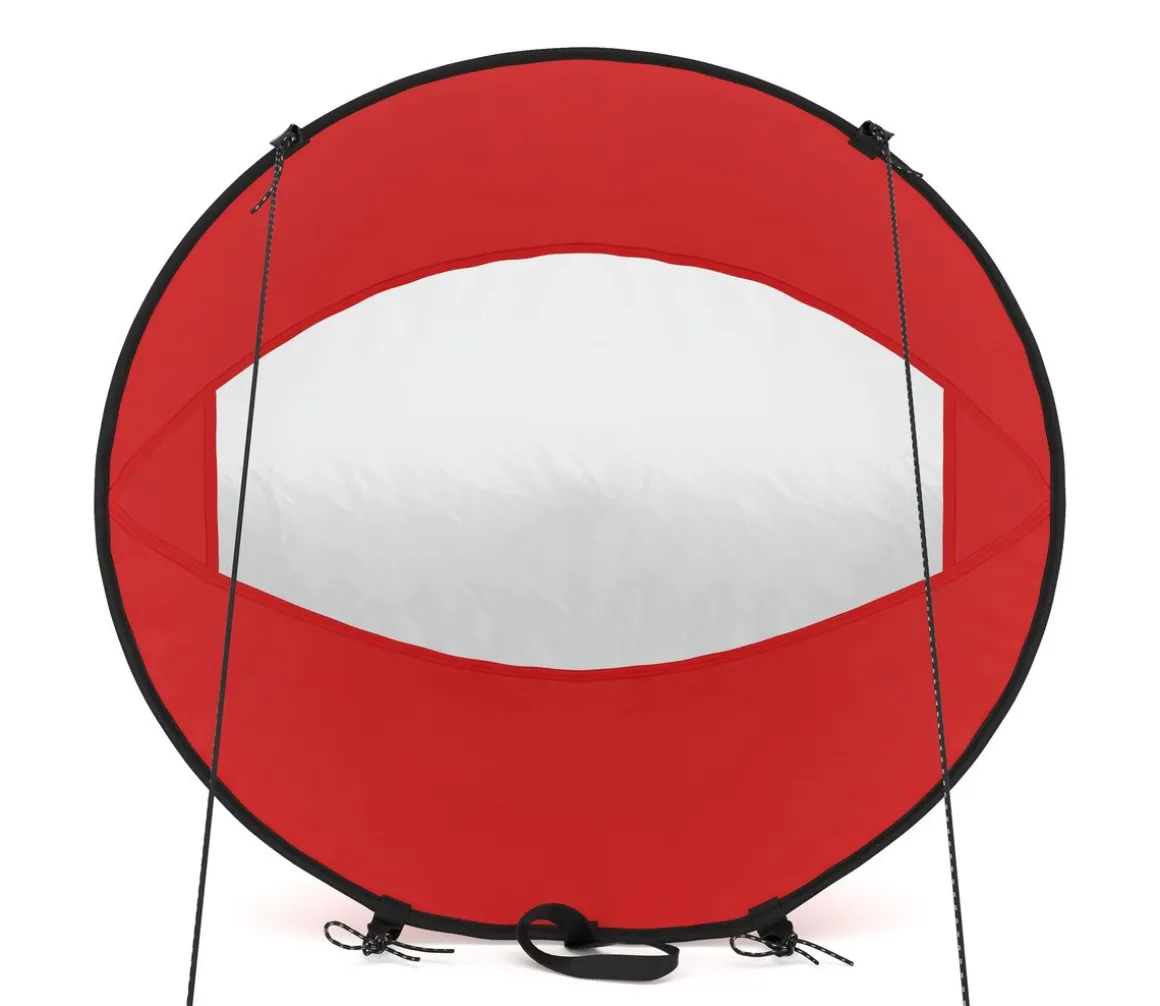 Windsegel für SUP und Kajak rot