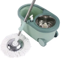 Wischmopp mit Eimer mint