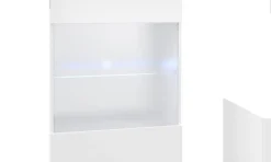 Wohnwand WIKTOR Hochglanz weiss