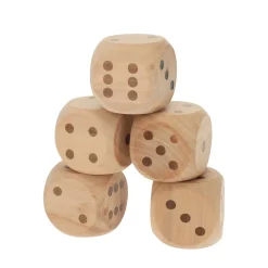 Würfelspiel Set Holz 6-teilig